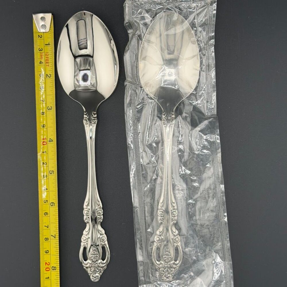 NEW Oneida Brahms Serving Spoons 8 3/8" SET OF TWO